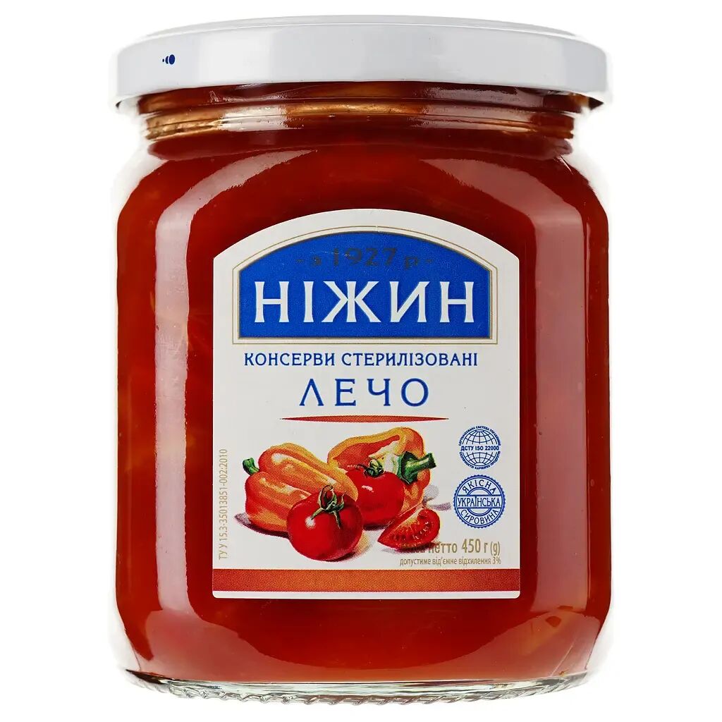 Nizhyn 450g Ukrainian Capsicum & Tomato Relish Spread Lecho