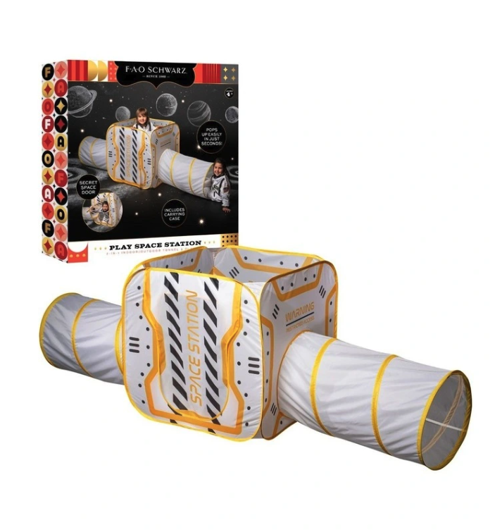 Fao Play Space Station 2 in 1 Indoor / Outdoor Tunnel & Play Tent Playpen - SuperSaverAU - view 2