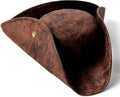 Premium Durashape Brown Pirate Tricorn Hat - Faux Leather