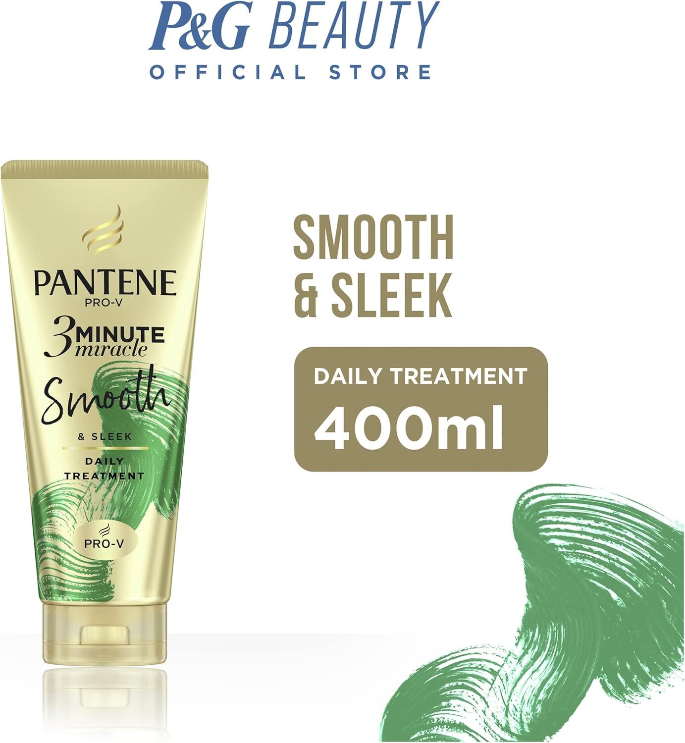 Pantene 3 Minute Miracle Smooth and Sleek - Deep Conditioning Treatment for Frizzy Hair, 400ml - SuperSaverAU - view 3