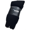 Premium 4 Pair Men's Black Heavy Duty Terry Cotton Work Socks 6-11