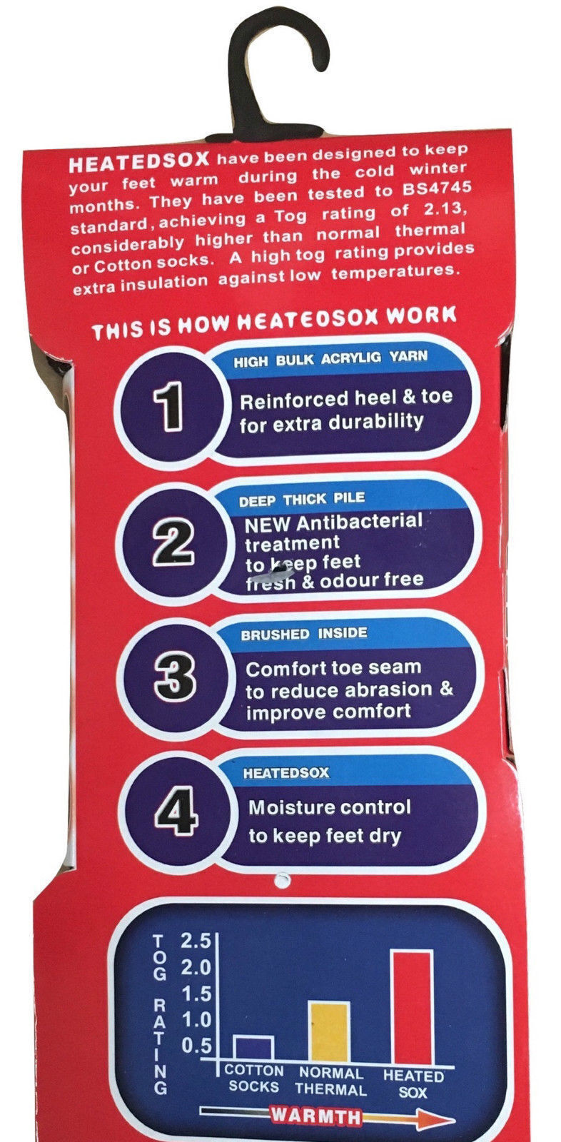 4 Pairs Men's Thermal Heated Socks - Warm Winter Comfort