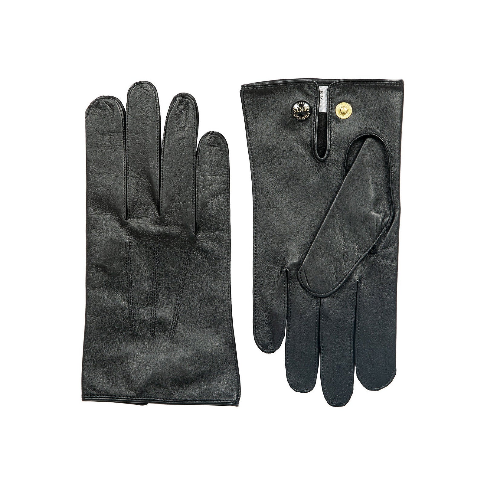 Dents Sandhurst Men's Three-Point Leather Gloves - Black 7.5