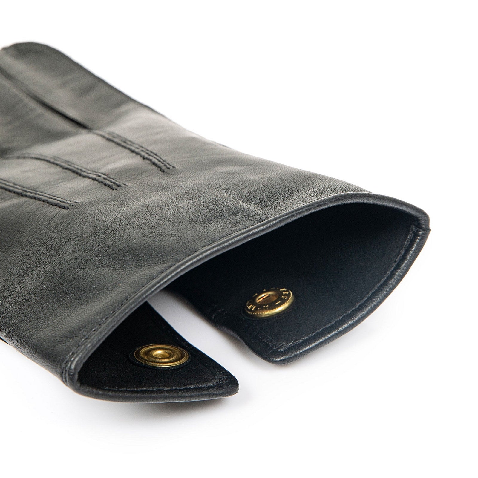 Dents Sandhurst Men's Three-Point Leather Gloves - Black 7.5