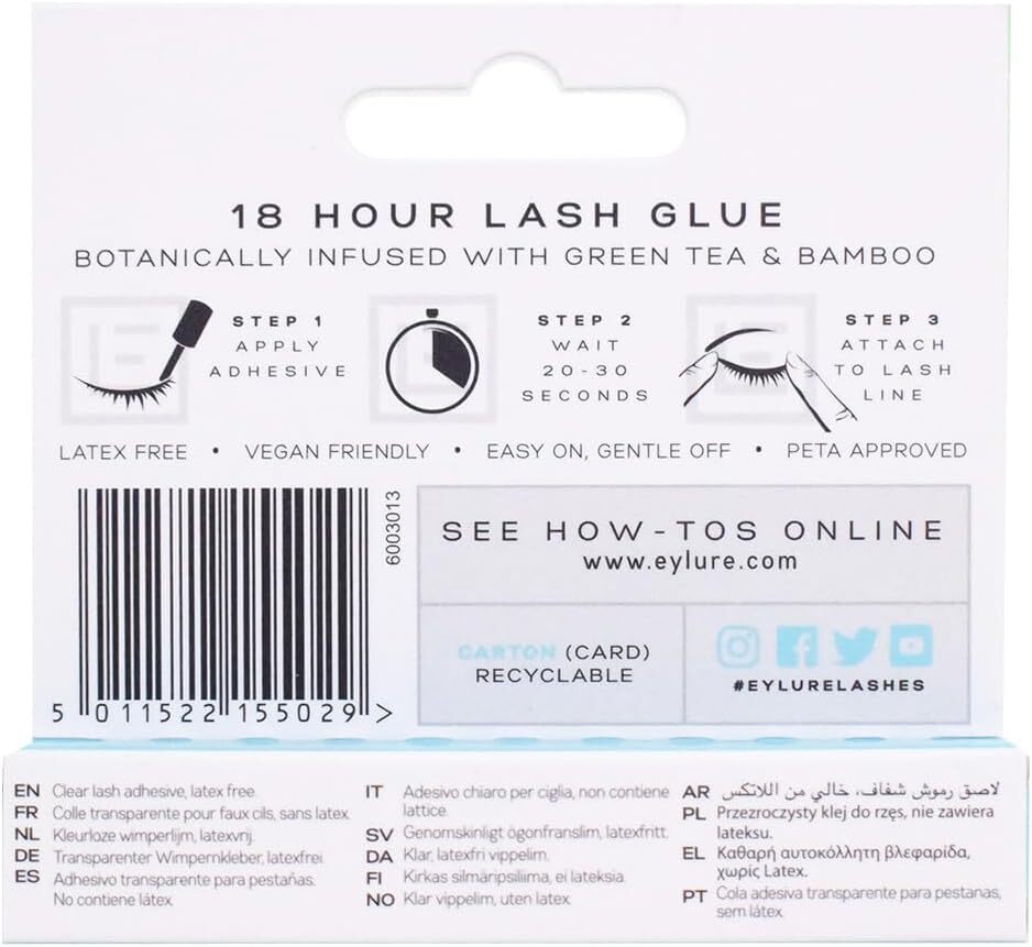 Eylure 18 Hour Lash Glue Clear Finish 4.5ml