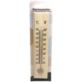 Premium Wooden Indoor Outdoor Wall Thermometer - 27cm