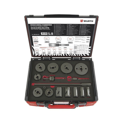 16pcs Wurth Cylinder Hole Saw Kit HSCO8 SYSKO 19–76 MM