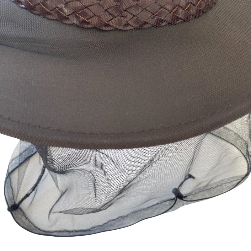 Deluxe Mosquito Hat Net Head Protector - 40cm Bee Bug Mesh Insect Fishing Fly