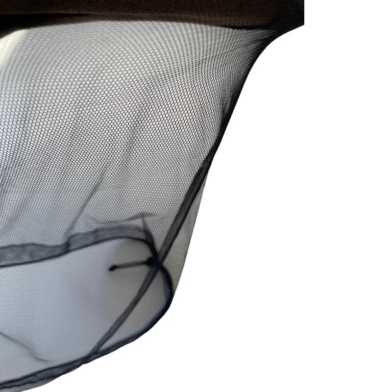 Deluxe Mosquito Hat Net Head Protector - 40cm Bee Bug Mesh Insect Fishing Fly