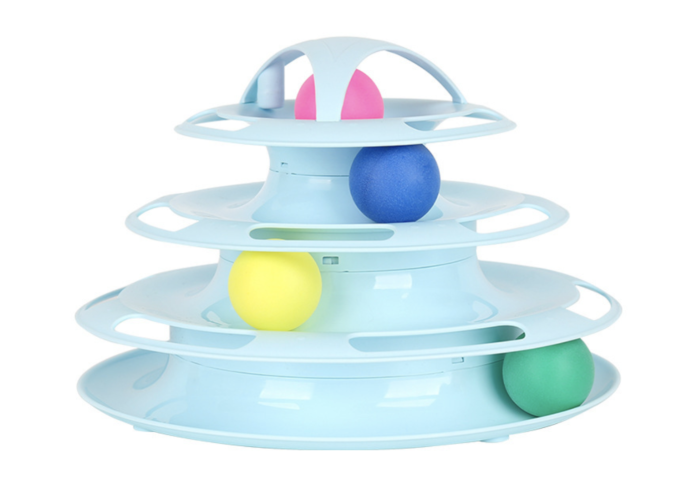 Premium Interactive Cat Track Ball Tower Toy with Multi-Level Tracks