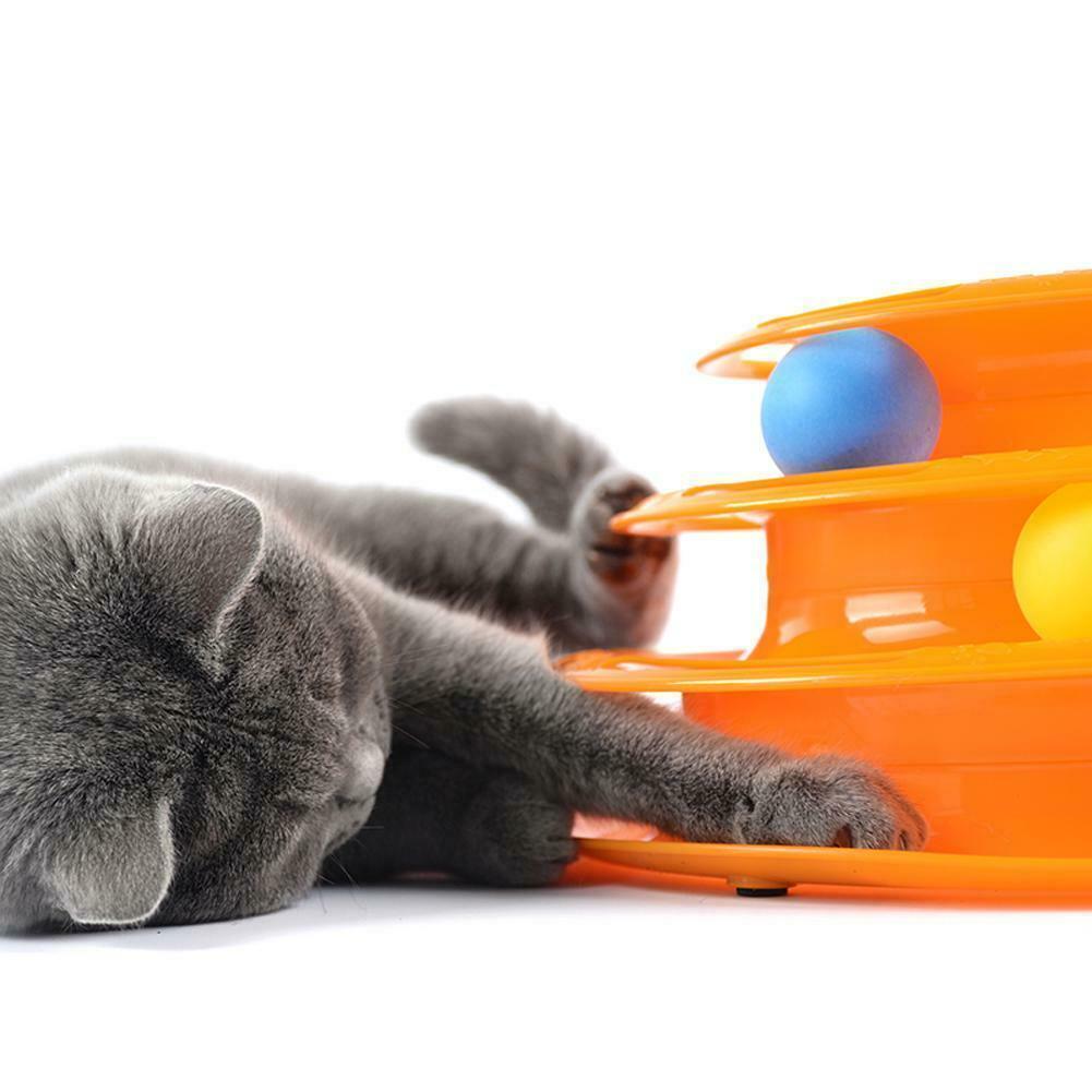 Premium Interactive Cat Track Ball Tower Toy with Multi-Level Tracks