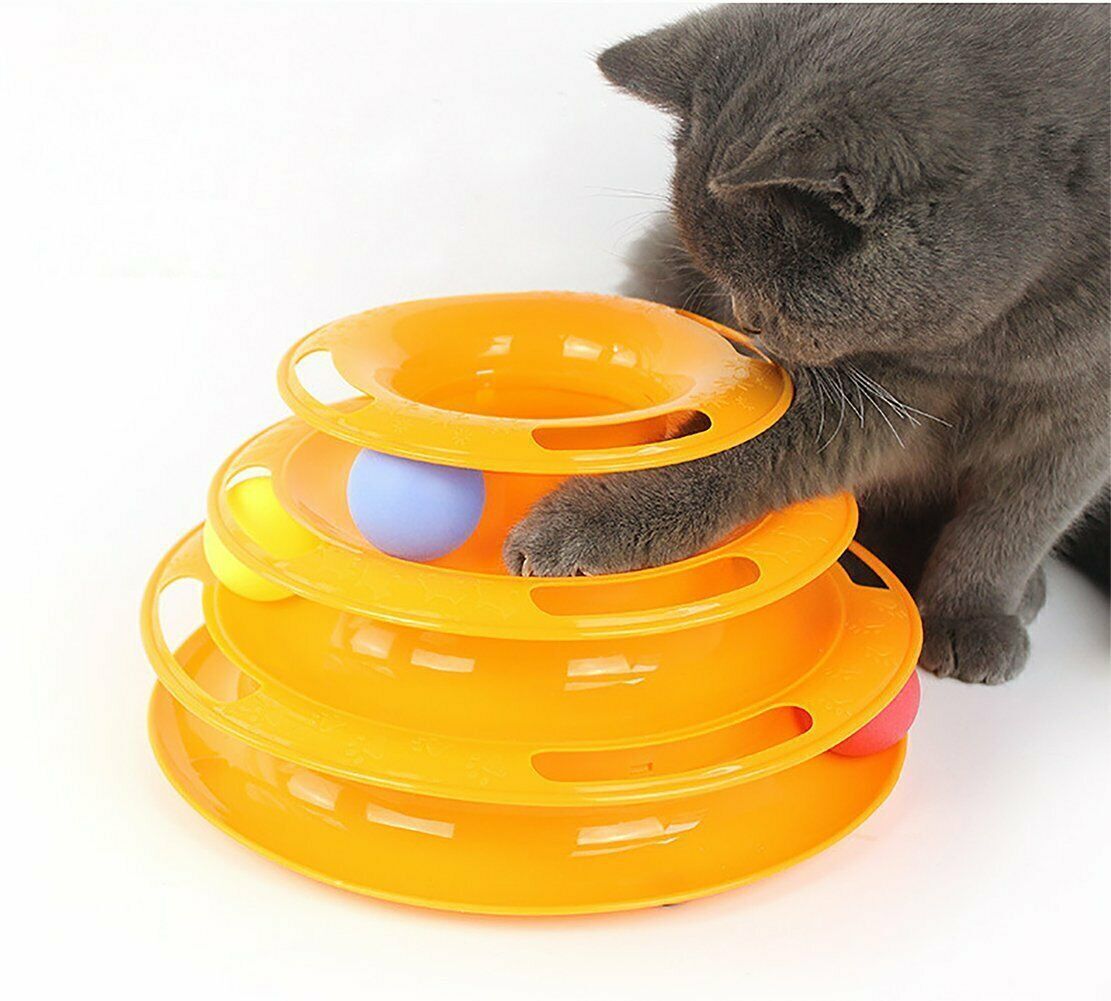 Premium Interactive Cat Track Ball Tower Toy with Multi-Level Tracks