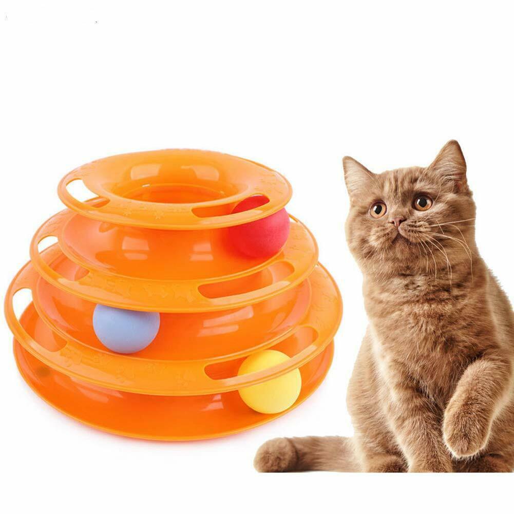 Premium Interactive Cat Track Ball Tower Toy with Multi-Level Tracks