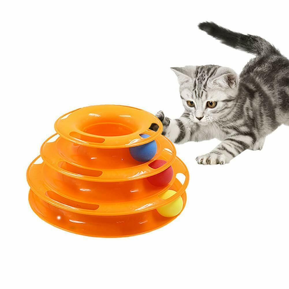 Premium Interactive Cat Track Ball Tower Toy with Multi-Level Tracks