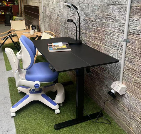 Ergonomic Kids Study Chair & Electric Standing Desk Set - Blue & Black - SuperSaverAU - view 2