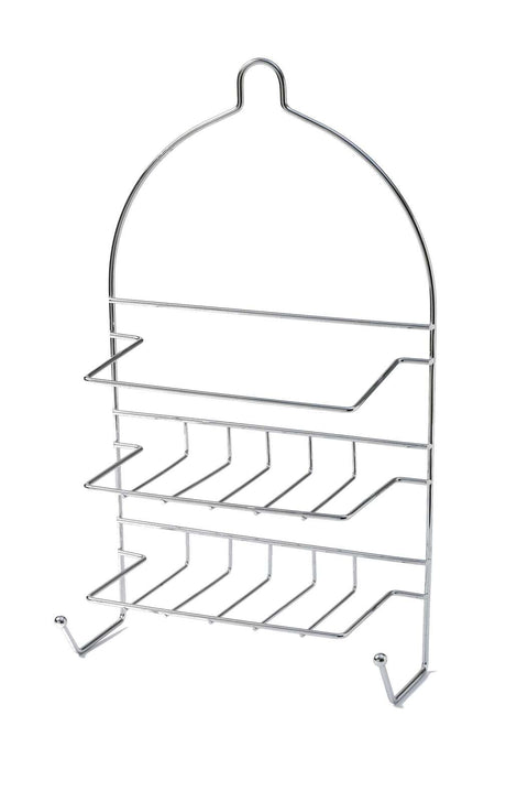 Premium 2-Tier Chrome Shower Caddy - Silver, 12 Pack