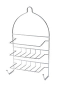 Premium 2-Tier Chrome Shower Caddy - Silver, 25 x 10 x 43cm
