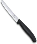 Victorinox Wavy Edge Steak and Tomato Knife - Black, Ergonomic Non-Slip Handle - SuperSaverAU - view 2