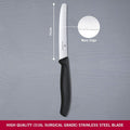 Victorinox Wavy Edge Steak and Tomato Knife - Black, Ergonomic Non-Slip Handle - SuperSaverAU - view 3