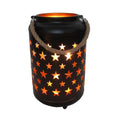 Premium Metal LED Lantern with Rope Hanger - 25cm Large