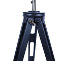Premium Nautical Tripod Floor Lamp with Adjustable Head - Matte Black, 158cm