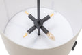 Premium Scandi Metal Pendant Lamp with Linen Shade - Matte Black