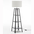Premium Eiffel 3 Tier Floor Lamp with Storage Shelves - Natural 171cm