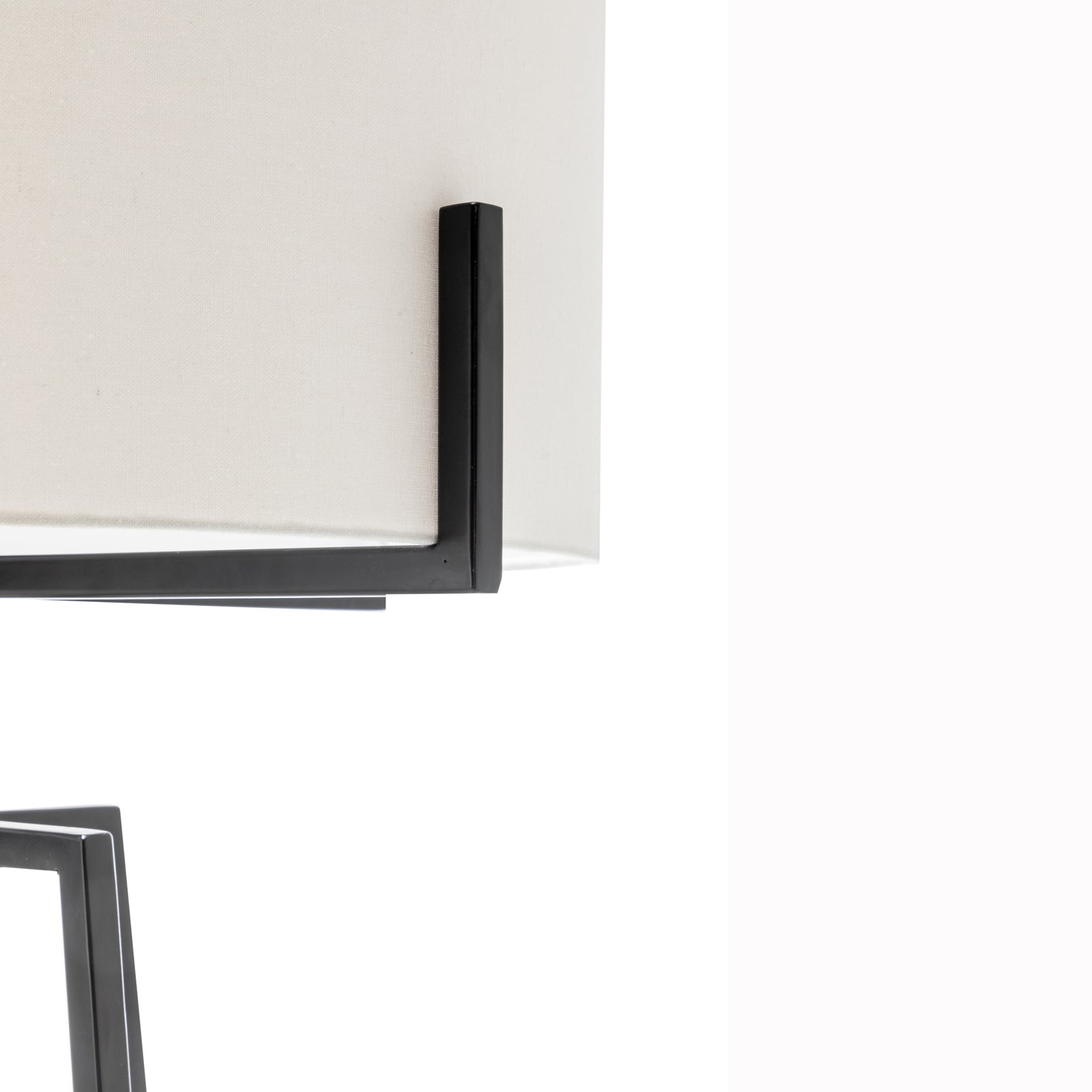 Premium Dimmable Floor Lamp with Linen Shade - Matte Black, 159cm