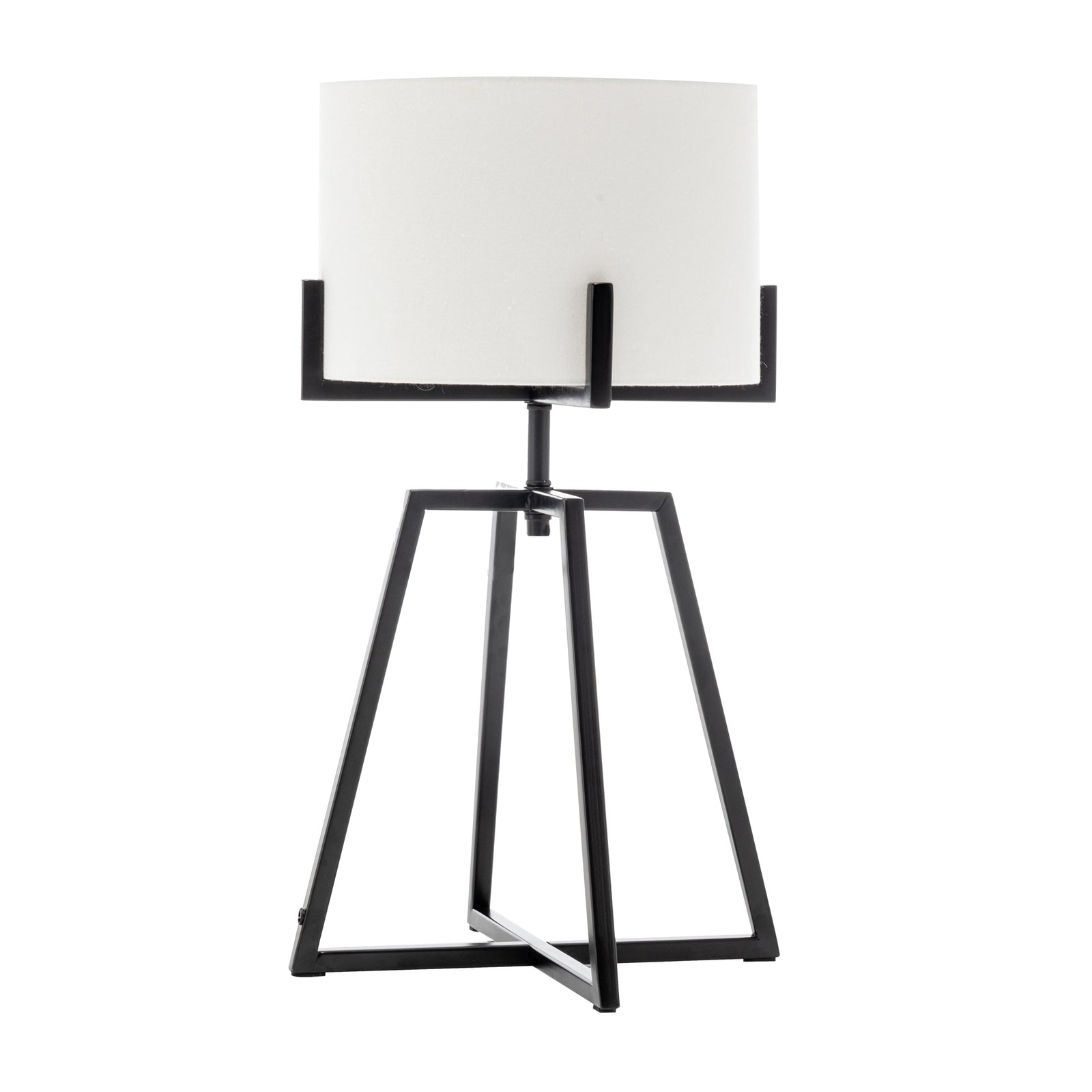Premium Dimmable Floor Lamp & Table Lamp Set with Linen Shades - Matte Black