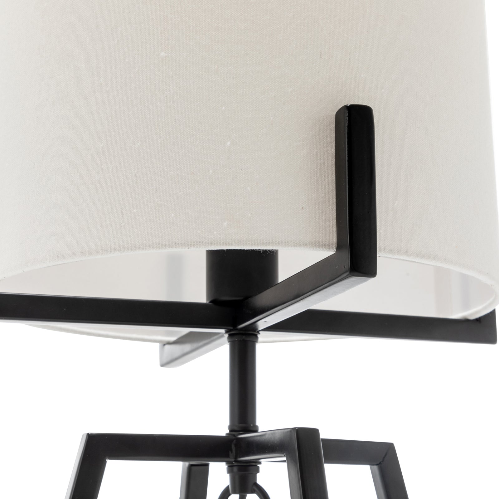 Premium Dimmable Floor Lamp & Table Lamp Set with Linen Shades - Matte Black