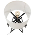 Square-Edged Metal Dimmable Table Lamp 62cm H - Matte Black with Linen Shade - SuperSaverAU - view 3