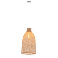 Premium Woven Bamboo Cone Pendant Lamp with Adjustable Cord - 57cm