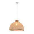 Premium Hand Woven Bamboo Dome Pendant Lamp with Adjustable Cord - 50cm