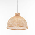 Premium Hand Woven Bamboo Dome Pendant Lamp with Adjustable Cord - 50cm