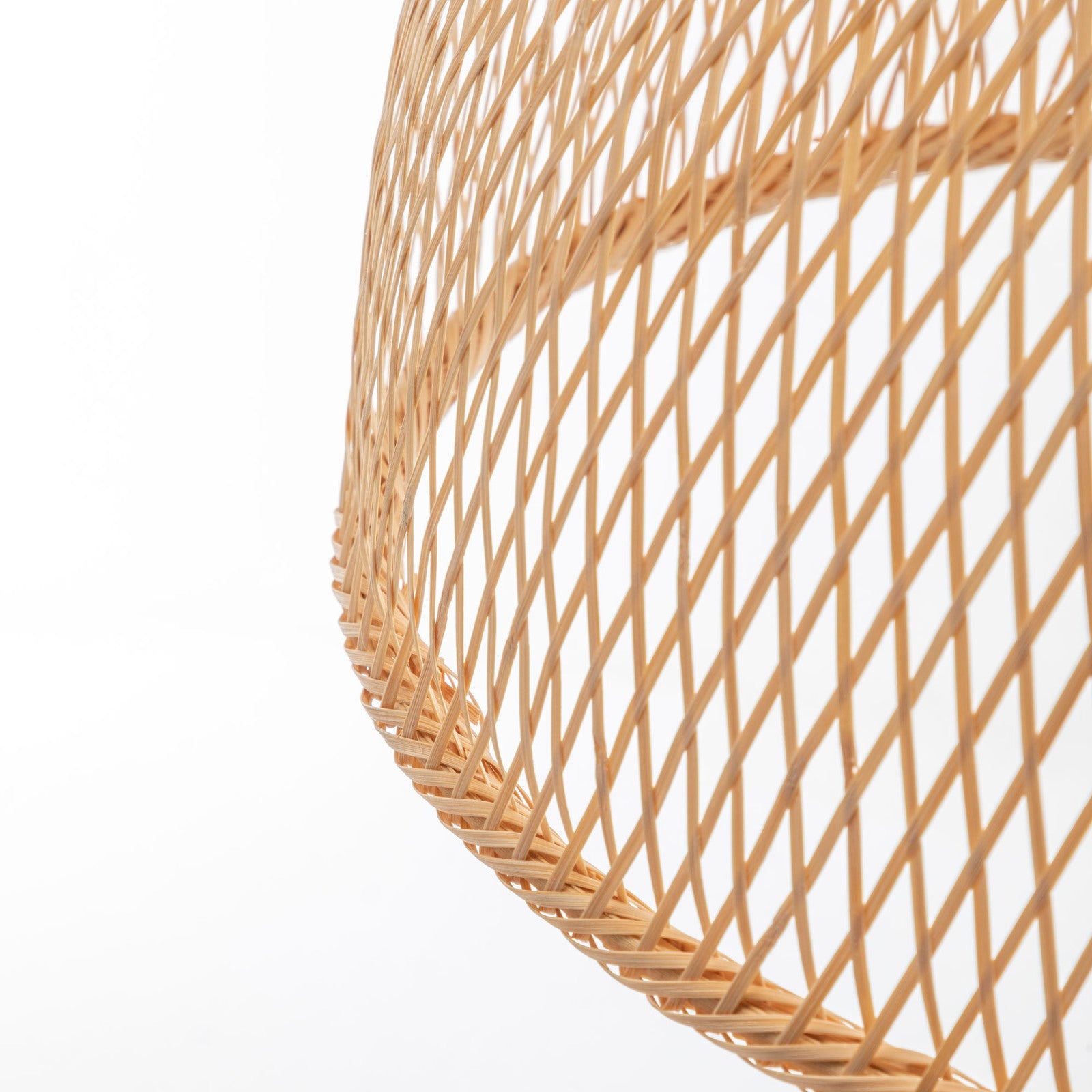 Premium Hand Woven Bamboo Dome Pendant Lamp with Adjustable Cord - 50cm