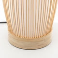 Premium Natural Woven Bamboo Cylinder Table Lamp - 16 x 35.5cm
