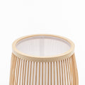 Premium Natural Woven Bamboo Cylinder Table Lamp - 16 x 35.5cm