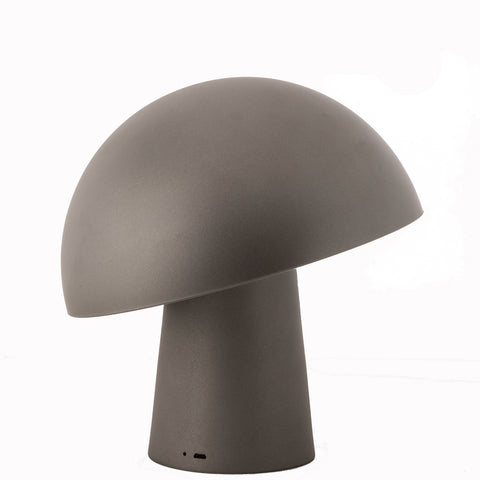 LED Cordless Mushroom USB Rechargeable Table Lamp - Dimming Night Light - Steel Grey - L22 W22 H22cm - SuperSaverAU - view 1