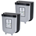 Premium Wall Mounted Foldable Waste Bin Set – Brown 2 x 9L