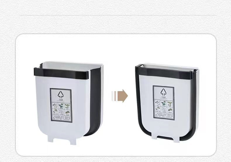 Premium Wall Mounted Foldable Waste Bin Set – Brown 2 x 9L