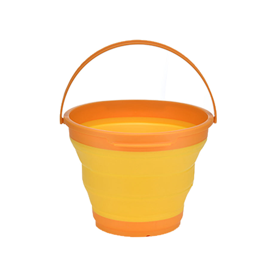 Premium Foldable Silicone Bucket - 7L Orange