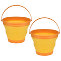 Premium Foldable Silicone Bucket Set - 2 x 7L, Orange