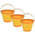 Premium Foldable Silicone Bucket Set - 3 x 7L, Orange