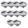 Premium Collapsible Strainer Set – Grey/White 10 Pack, 9L