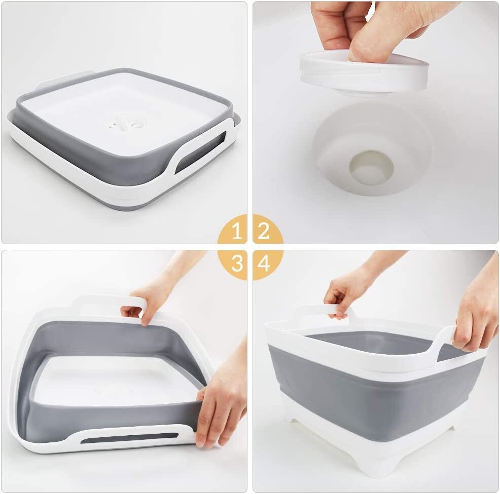 Premium Collapsible Strainer Set – Grey/White 10 Pack, 9L