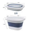Premium Foldable Laundry Basket with Handle - Grey/White 28L