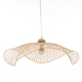 Premium Serene Hand-Woven Bamboo Wave Pendant Lamp - Large