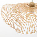 Premium Serene Hand-Woven Bamboo Wave Pendant Lamp - Large