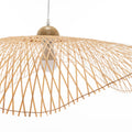 Premium Serene Hand-Woven Bamboo Wave Pendant Lamp - Large