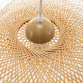 Premium Serene Hand-Woven Bamboo Wave Pendant Lamp - Large